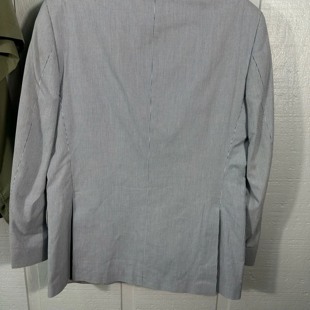 Nautica Men’s Blue and White Pin Stripes Blazer Size 40 R EUC